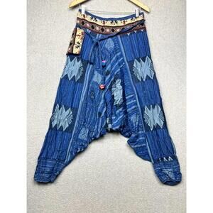 Boho Harem Pants M Tribal Patchwork Aesthetic Hippie Aladdin Yoga Festival indie